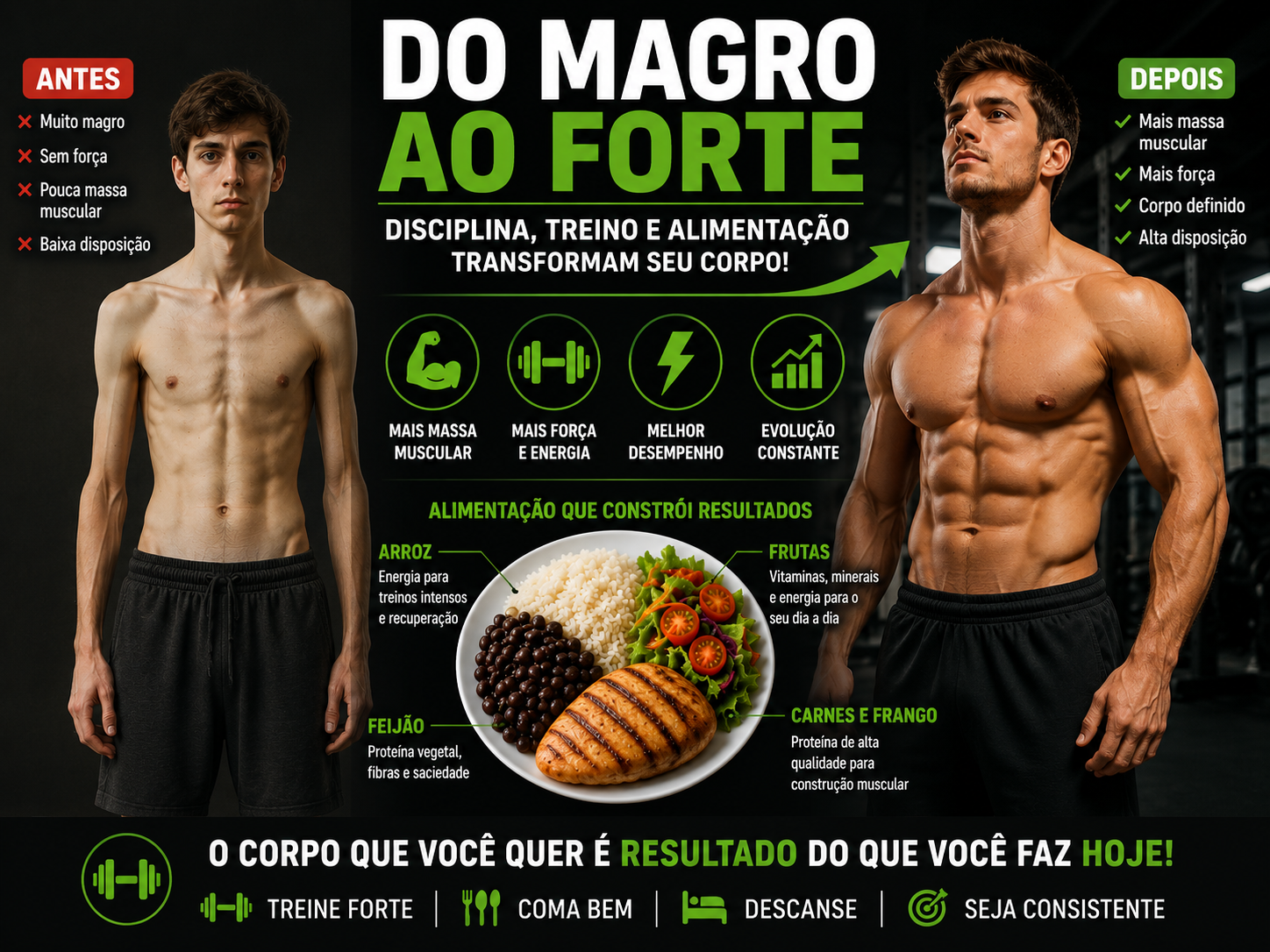 Dieta para Ectomorfo: Como Ganhar Massa Muscular de forma mais rápida.